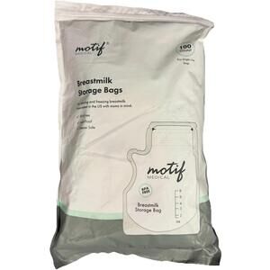 Motif Medical Breast Milk Storage Bags 8oz Single Use Bag 100 count BPA-Free NEW